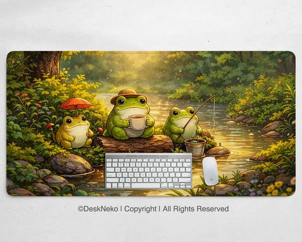 Forest Frogs Desk Mat - Deskneko
