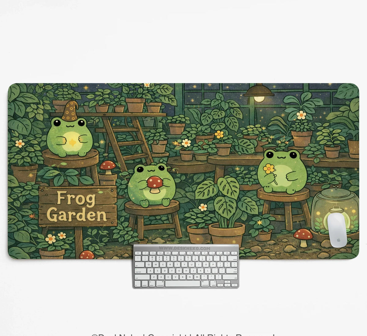 Frog Garden Deskmat - Deskneko