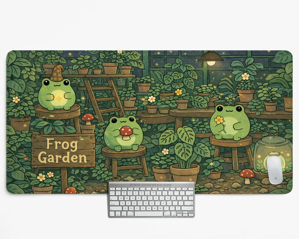 Frog Garden Deskmat - Deskneko