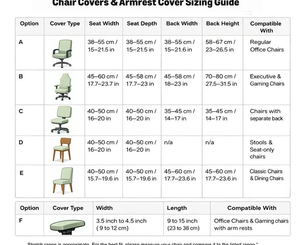 Sage Green Office Chair Cover - Deskneko