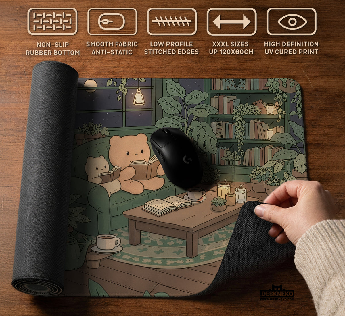 Cute Bears Desk Mat Mouse Pad - Desk Mat - Deskneko - Desk Mats & Mousepads