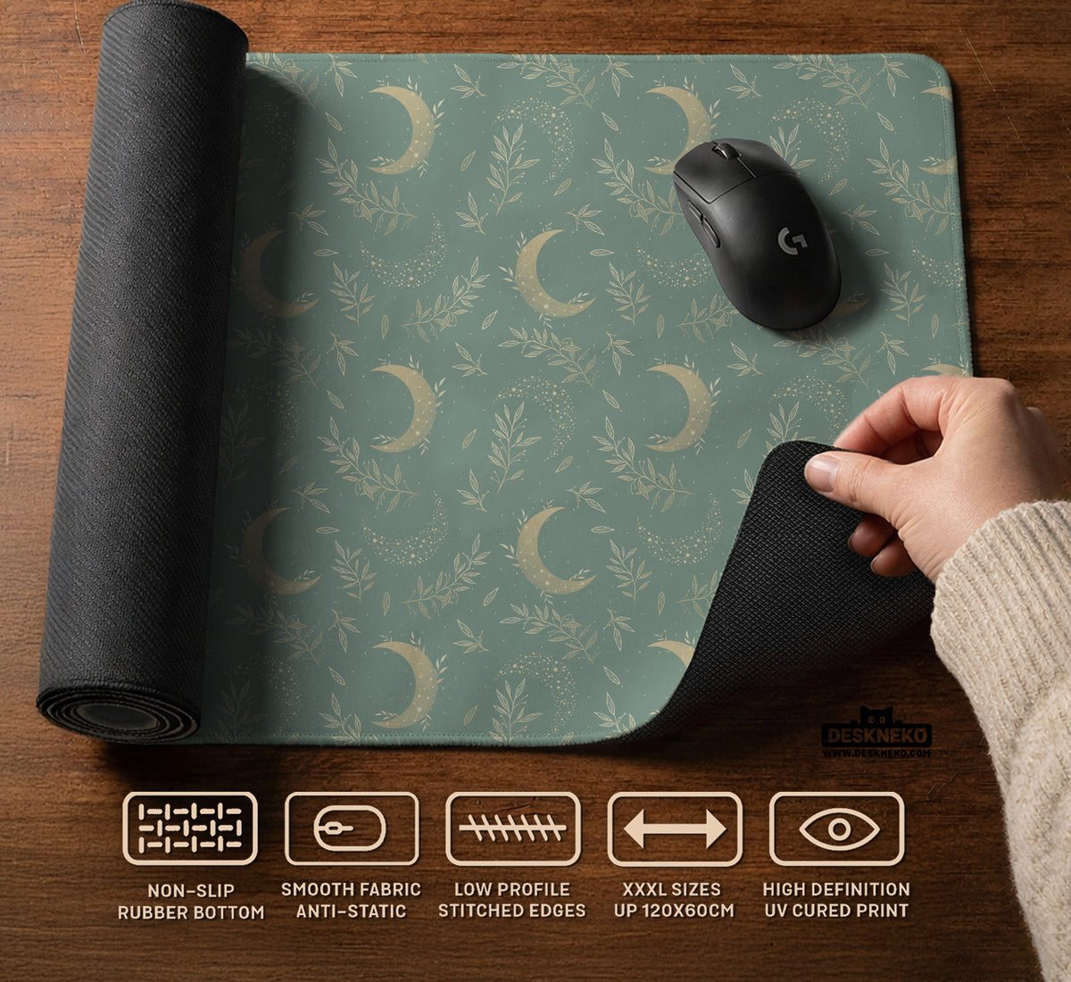Celestial Moon Desk Mat - Desk Mat - Deskneko - Desk Mats & Mousepads