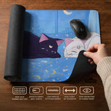 Blue Anime Aesthetic Desk Mat Mousepad - Desk Mat - Deskneko - Desk Mats & Mousepads