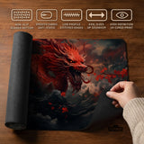 Crimson Red Dragon Desk Mat Mousepad - Desk Mat - Deskneko - Desk Mats & Mousepads