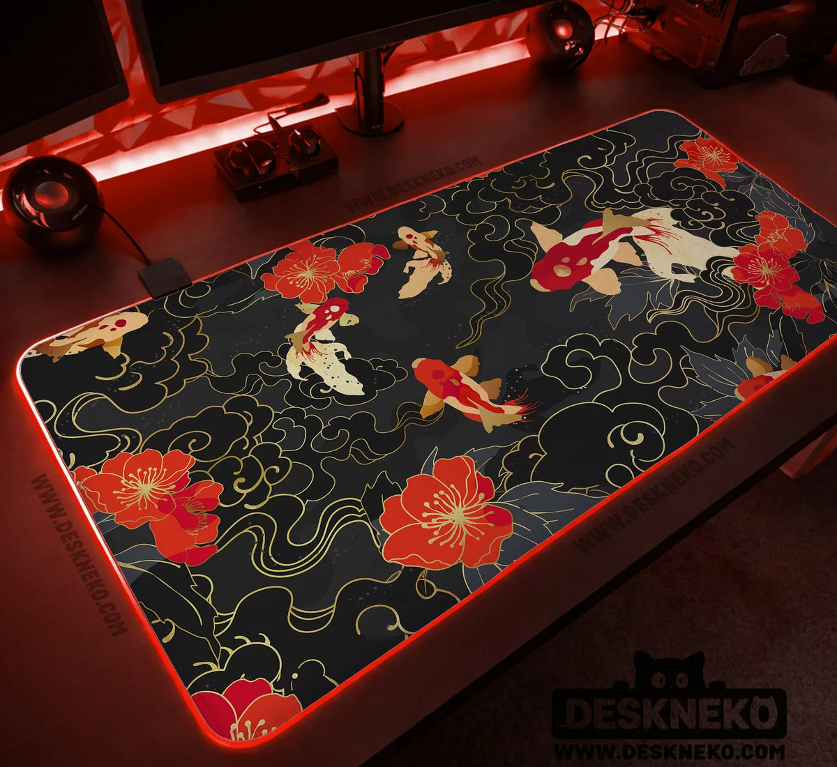 Koi Fish RGB Desk Mat - Deskneko