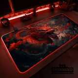 Crimson Red Dragon Desk Mat Mousepad - Desk Mat - Deskneko - Desk Mats & Mousepads