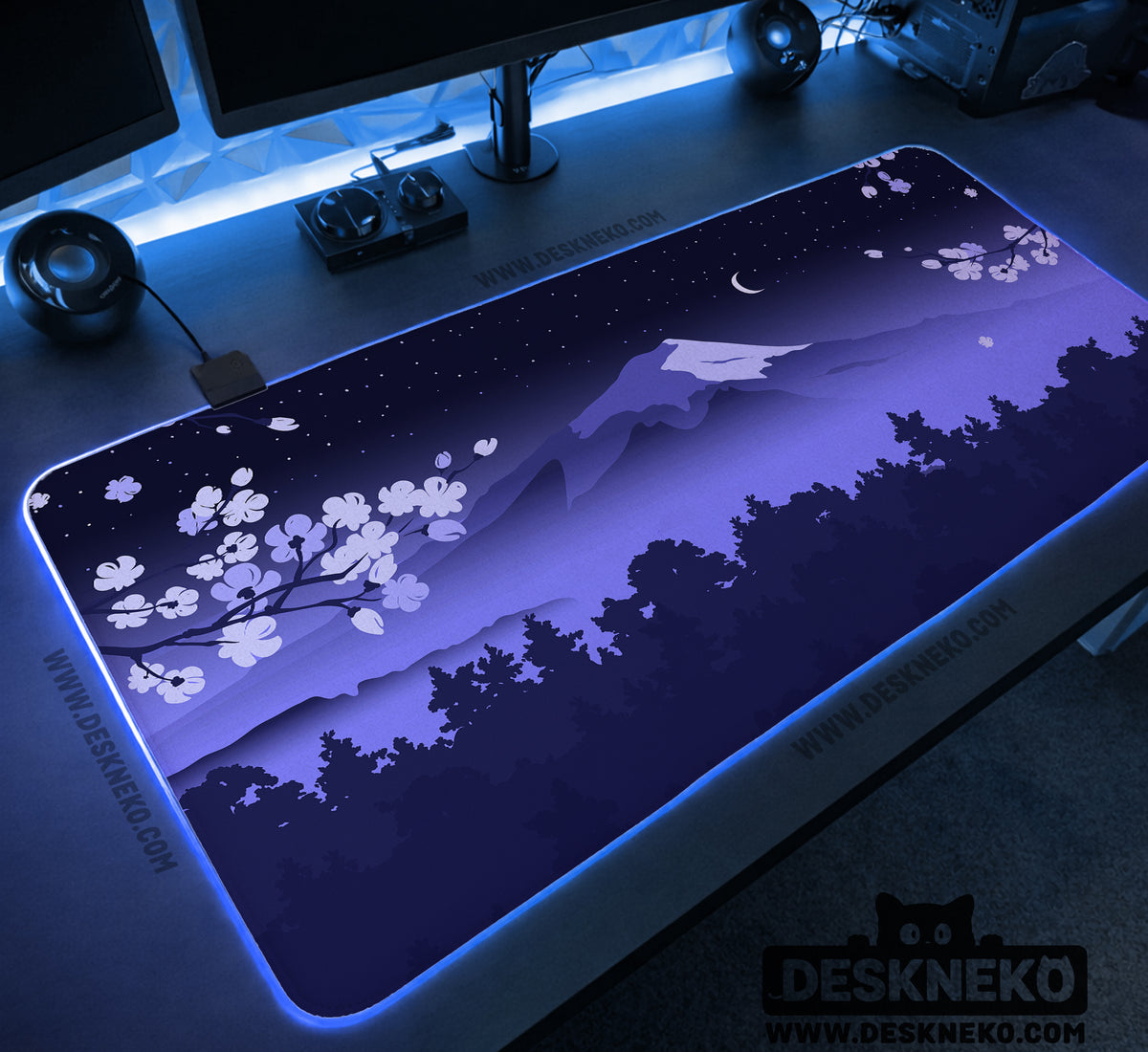 Blue Mount Fuji Desk Mat Mousepad - Desk Mat - Deskneko - Desk Mats & Mousepads