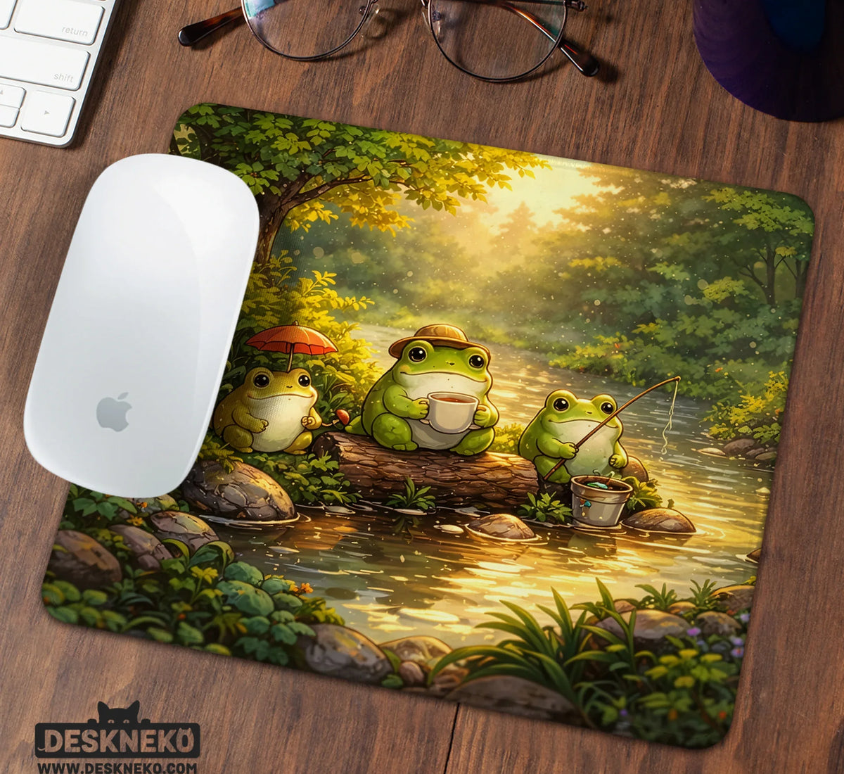Forest Frogs Desk Mat - Deskneko