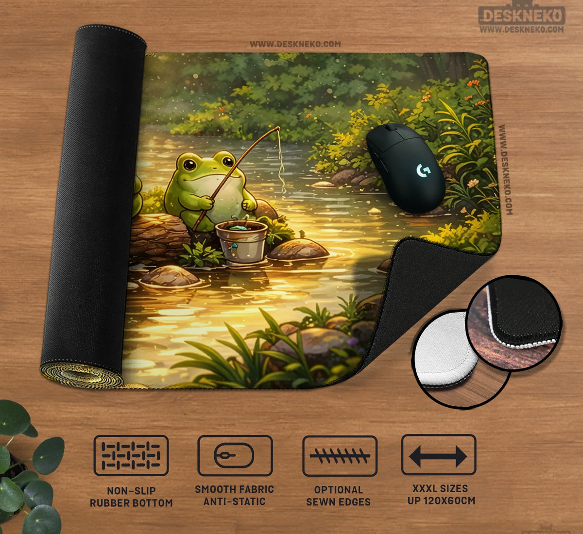 Forest Frogs Desk Mat - Deskneko