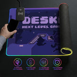 Transformative Teal Desk Mat Mousepad, Minimal Solid Color Decor - Deskneko