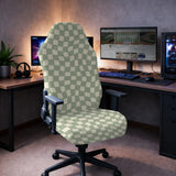Green Checker Chair Cover - Deskneko