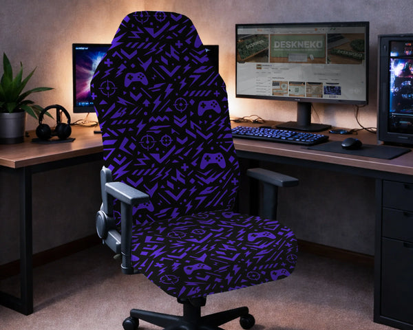 Purple Chair Cover - Deskneko