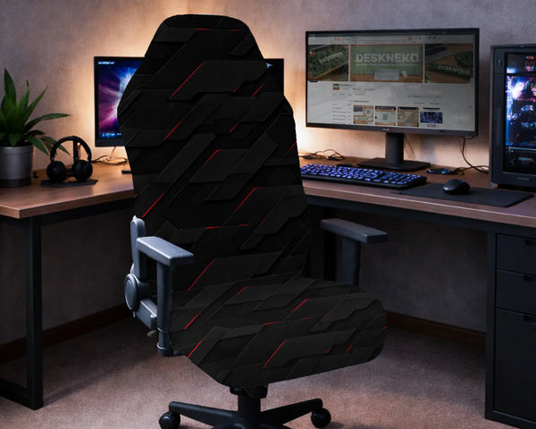 Black Tech Chair Cover - Deskneko