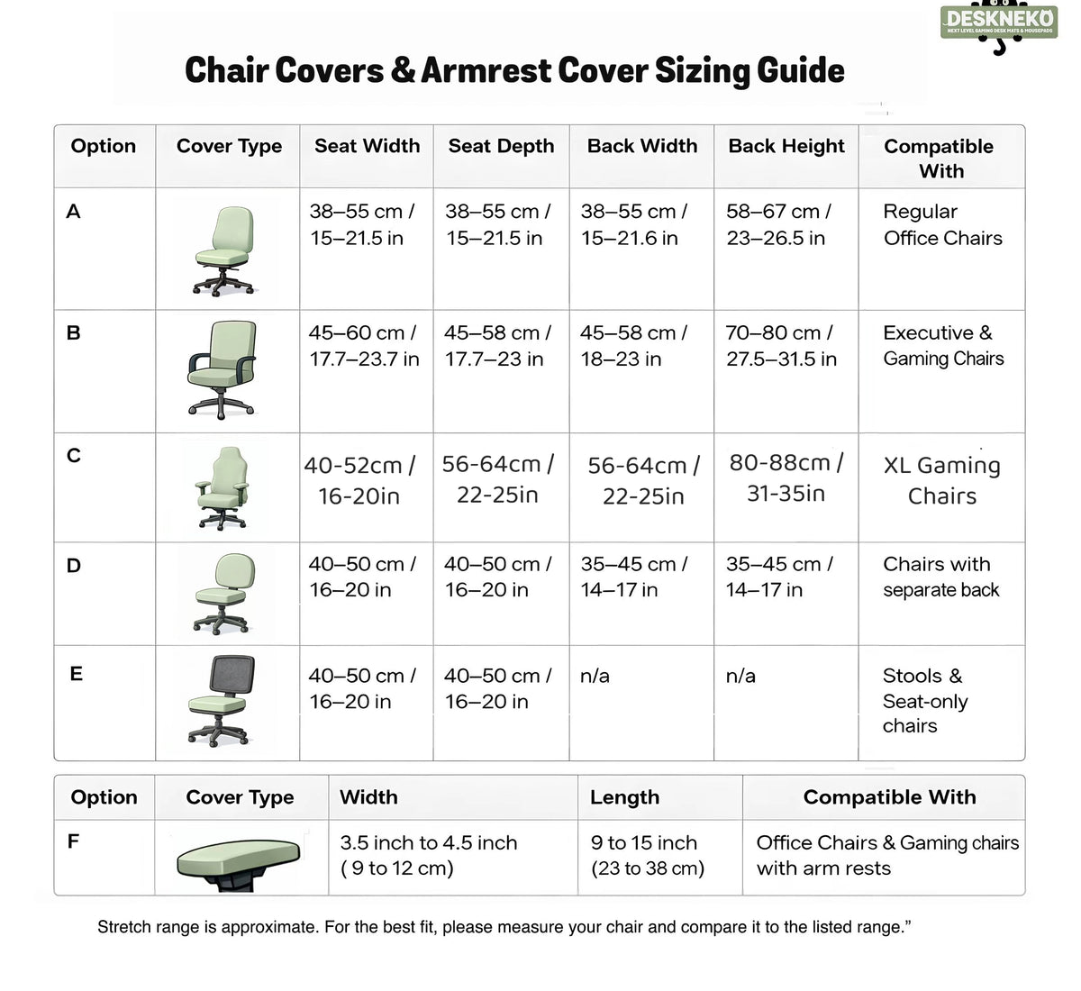 Gaming Chair Cover, Green Botanical Cat Office Chair Slipcover - Chair Covers - Deskneko - Desk Chair Covers