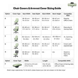 Gaming Chair Cover, Green Botanical Cat Office Chair Slipcover - Chair Covers - Deskneko - Desk Chair Covers