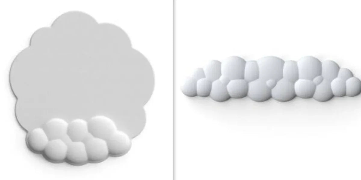 Cloud Keyboard Hand Wrist Rest Memory Foam Silicone Leather Mouse Pad Wristband Pad - Deskneko