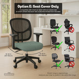 Sage green chair cover with a topographic contour-line pattern on a high-back gaming or office chair.