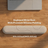 A beige mousepad with a topographic line pattern in a repeating design.