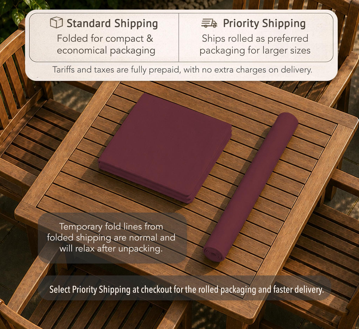 Plain burgundy square mahjong mat with scalloped edges on a white background.