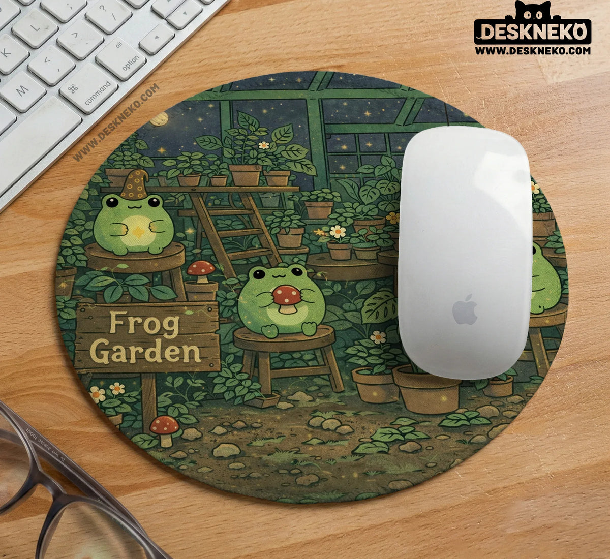 Frog Garden Deskmat - Deskneko