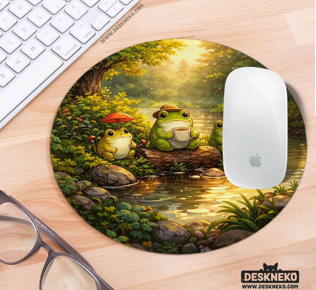 Forest Frogs Desk Mat - Deskneko